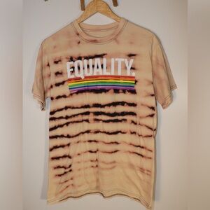 URBAN OUTFITTERS CUSTOM Bleach Dye EQAULITY Tee